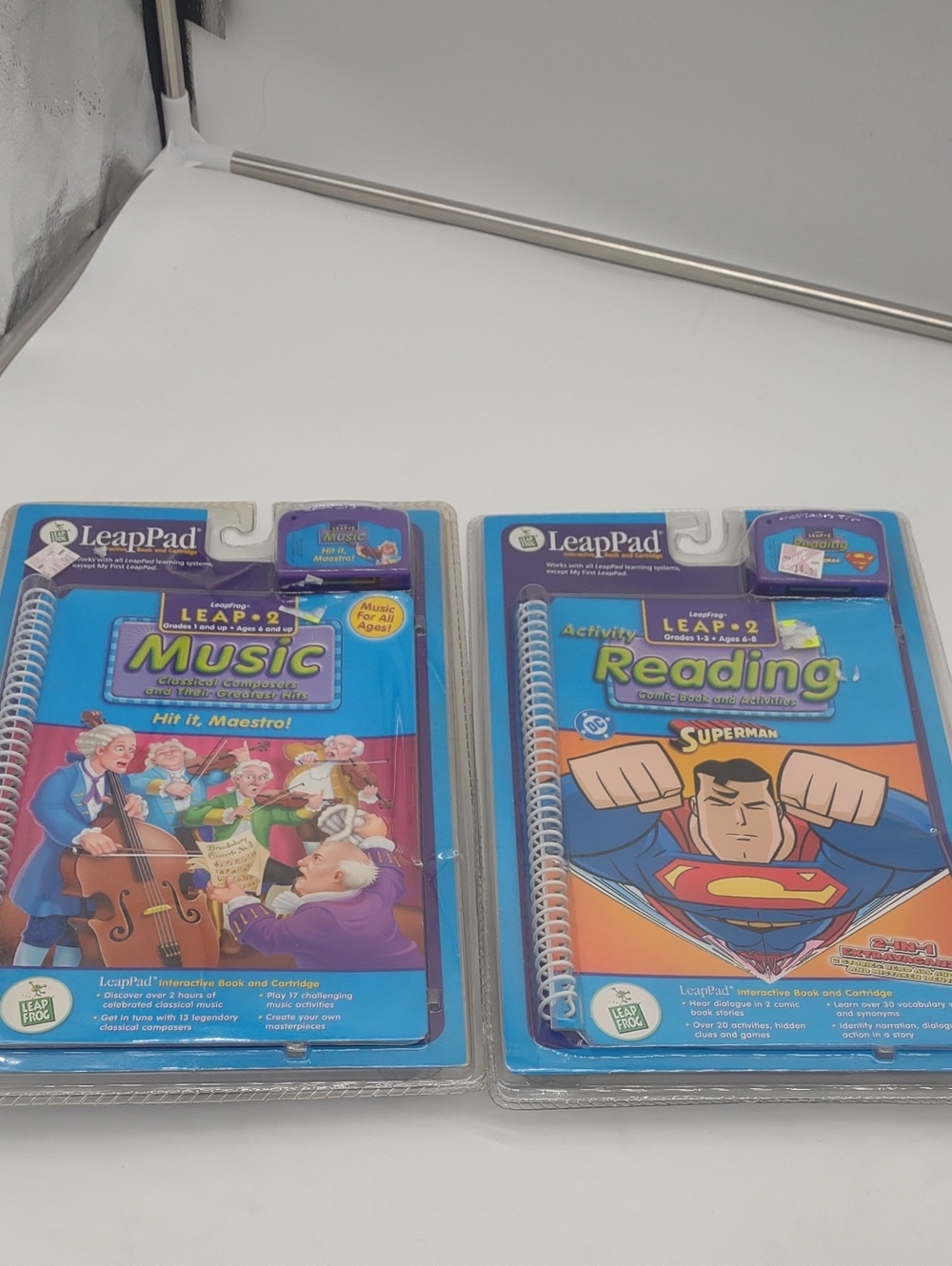 LeapPad Music & Reading Activity Books - Superman Leap 2 Bundle Lot Leapfrog